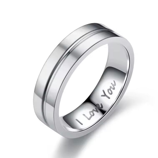 Titanium Stalen Ring, Ik Hou Van Je Ring, Perfect Cadeau | Gratis verzending