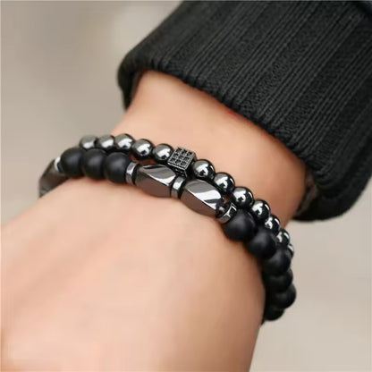 Zirconia Wrap Armband Onregelmatige Healing Hematiet ACTIE: 1 + 1 GRATIS