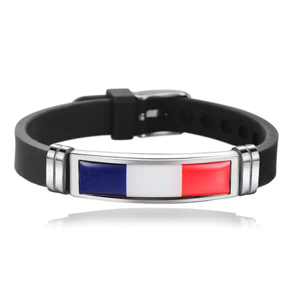 Vlag Lederen Armband met Vlag Charms