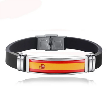 Vlag Lederen Armband met Vlag Charms