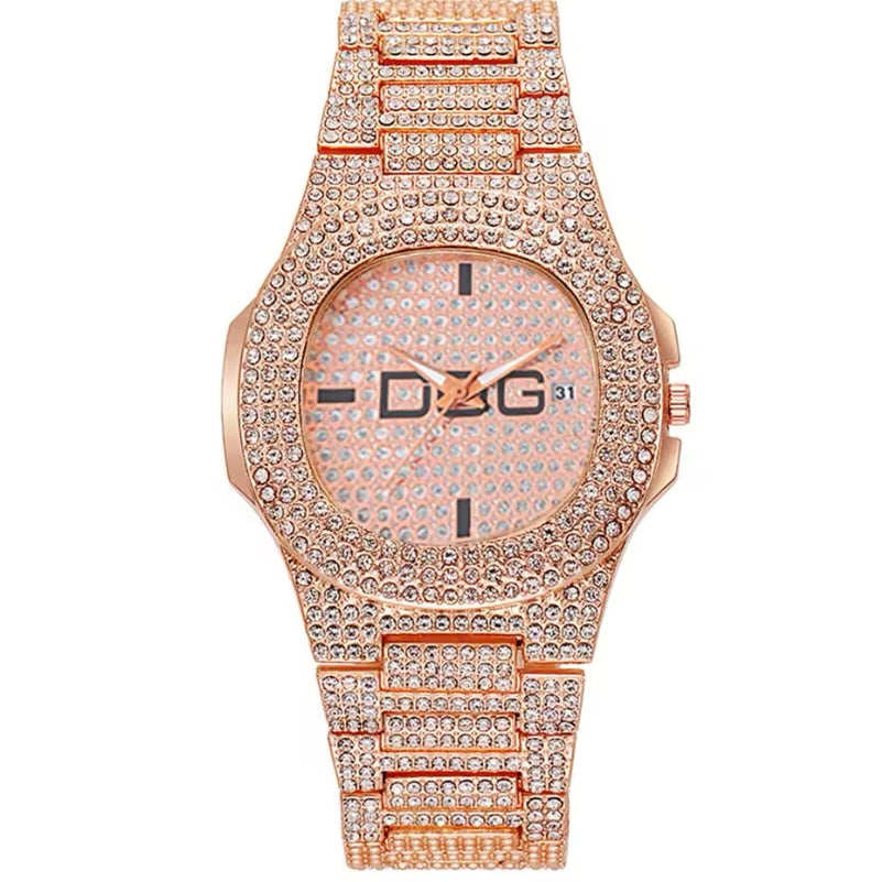 Horloge Luxe Rose Goud Diamanten