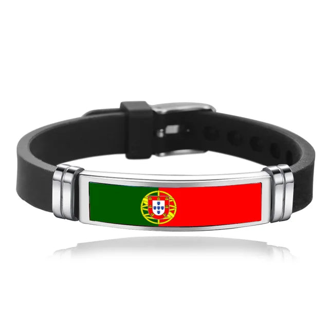 Vlag Lederen Armband met Vlag Charms