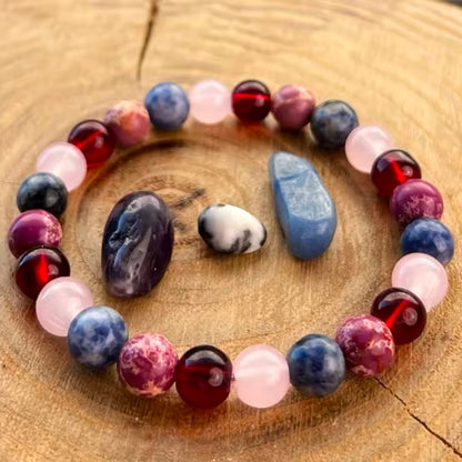 Liefde Armband – Meerkleurige Natuursteen, 8mm Keizerlijke Steen & Lapis Lazuli