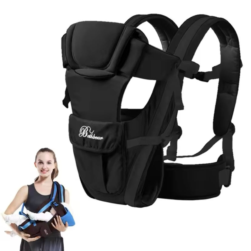 Beth Beer Ergonomische 4-in-1 Baby Draagzak - Comfortabel en Ademende Sling