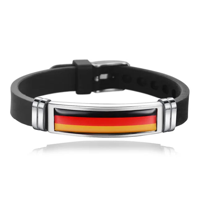 Vlag Lederen Armband met Vlag Charms