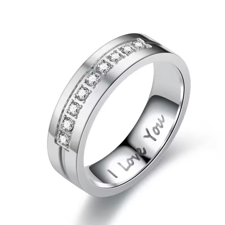 Titanium Stalen Ring, Ik Hou Van Je Ring, Perfect Cadeau | Gratis verzending