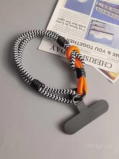 Lanyard 2-Streng Gevlochten Met Contrasterende Kleur voor telefoon IPhone