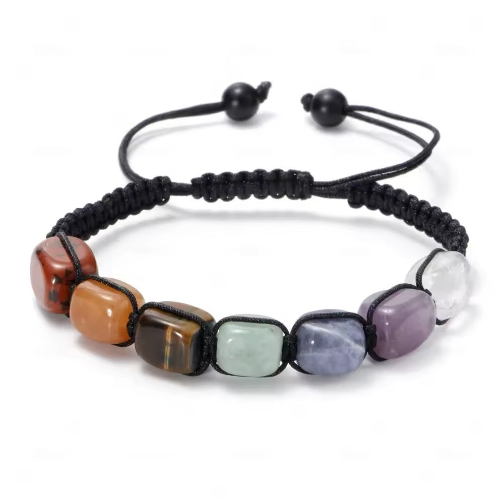 Verstelbare Armband met 7 Chakra Kristallen – Voor Meditatie, Ontspanning en Balans