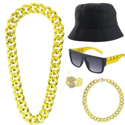 Jaren '80 & '90 Hiphop Accessoires Set – Voor Rappers & Hiphopfans