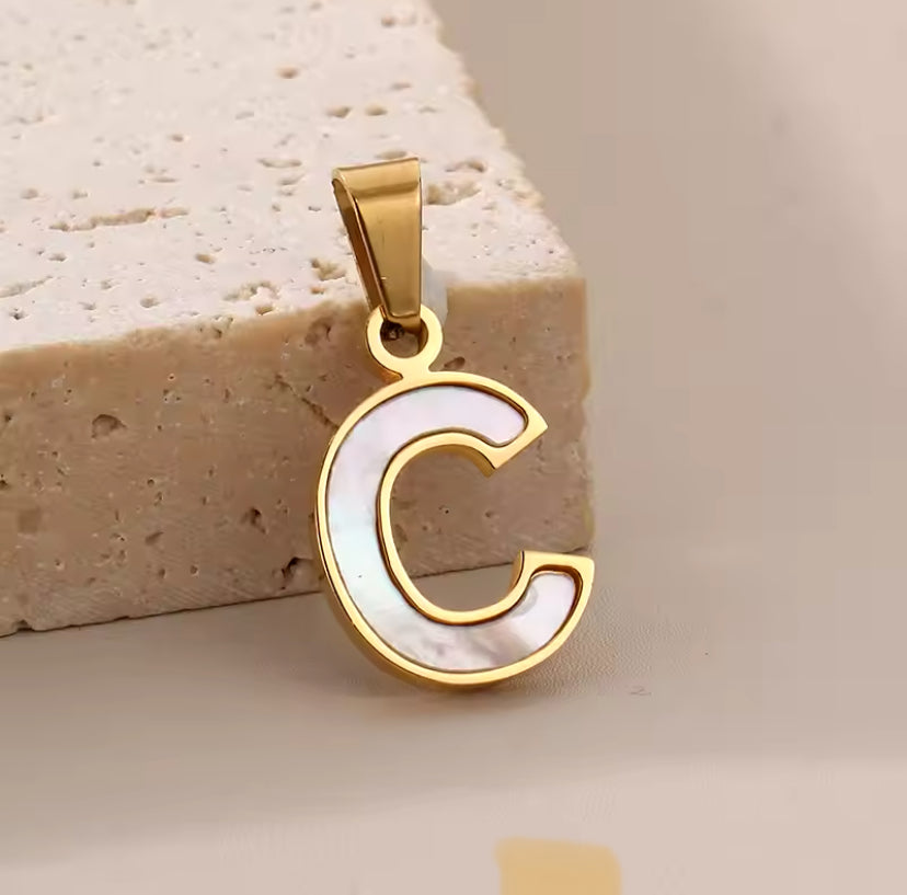 14K Goud Pvd Plated Diy 10Mm Letter Alfabet Initiële