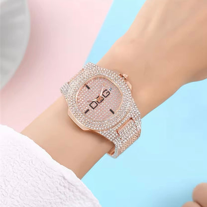 Horloge Luxe Rose Goud Diamanten