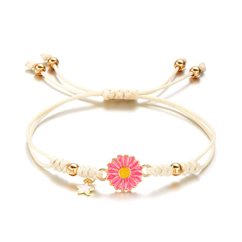 Boho Handgemaakte Cartoon Star Bloem Daisy Armband Voor Meisje