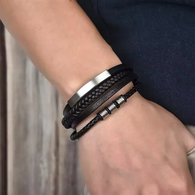 armband-magnetische-sluiting-gevlochten-silver