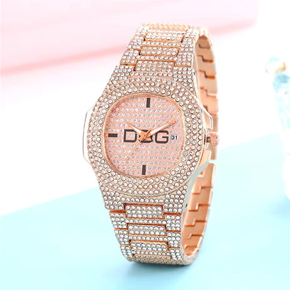 Horloge Luxe Rose Goud Diamanten