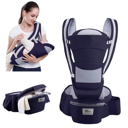 Ergonomische Draagzak voor Pasgeborenen - Baby Rugzak en Heupdrager voor Reizen