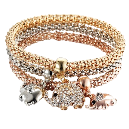 Bedelarmband 3 Olifanten